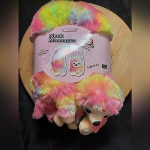 NWT Rainbow Sloth Neck Roll Pillow Massager Neck Massager